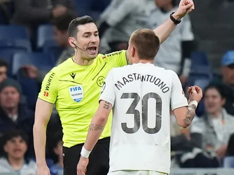 Mastantuono se cruzó con el árbitro en Real Madrid vs. Getafe y fue expulsado
