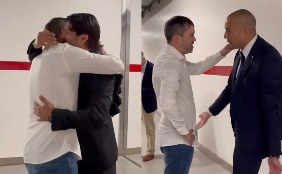 El Chacho tuvo algunos reencuentros en Núñez.