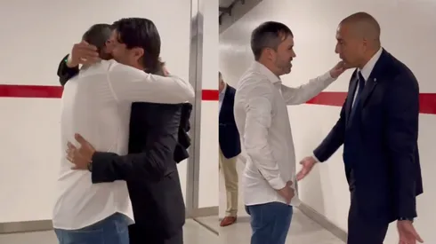 El Chacho tuvo algunos reencuentros en Núñez.