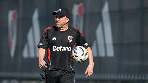 Coudet ya dirigió su primera práctica como entrenador de River.
