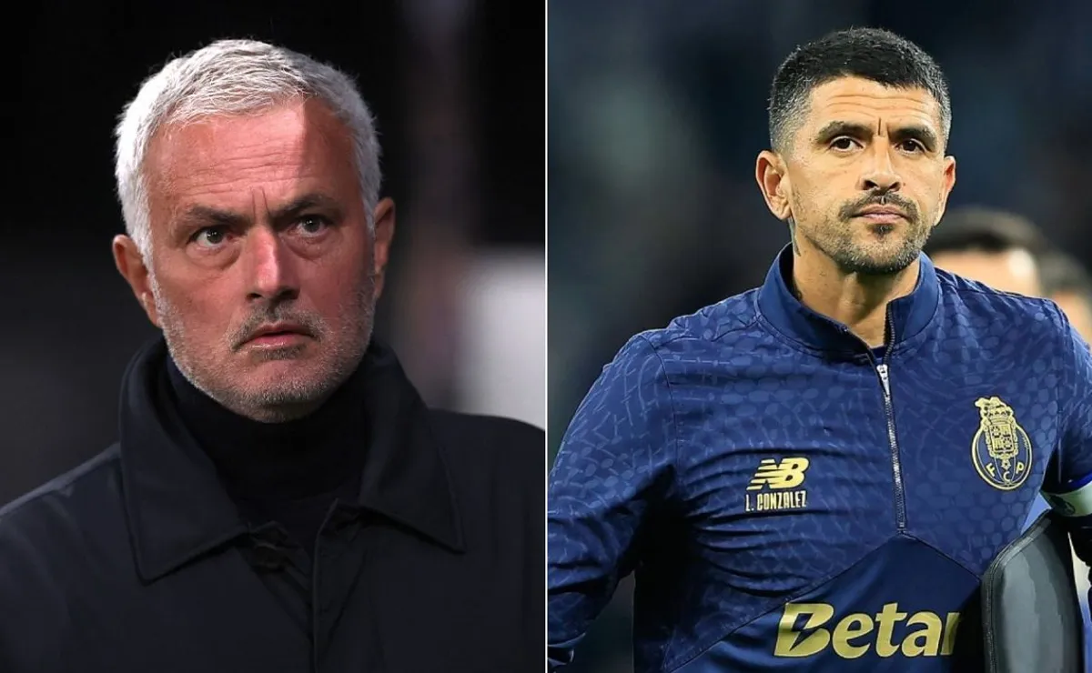 José Mourinho se cruzó con Lucho González en el clásico portugués