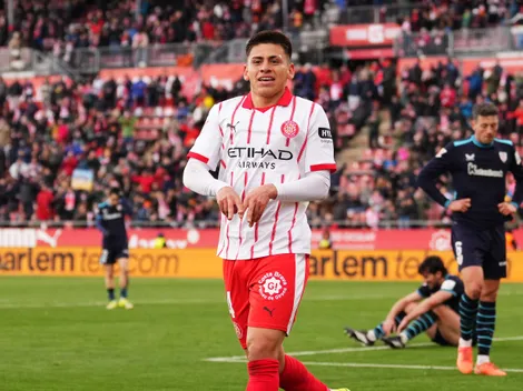 Una locura: Echeverri marcó su primer gol en Girona ¡y dio una asistencia de chilena!
