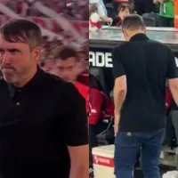 El primer reconocimiento del estadio Monumental a Eduardo Coudet en River vs. Sarmiento de Junín