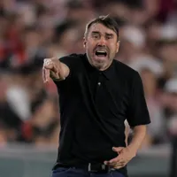 No se vio: Eduardo Coudet explotó contra Tomás Galván en pleno partido de River vs. Sarmiento de Junín