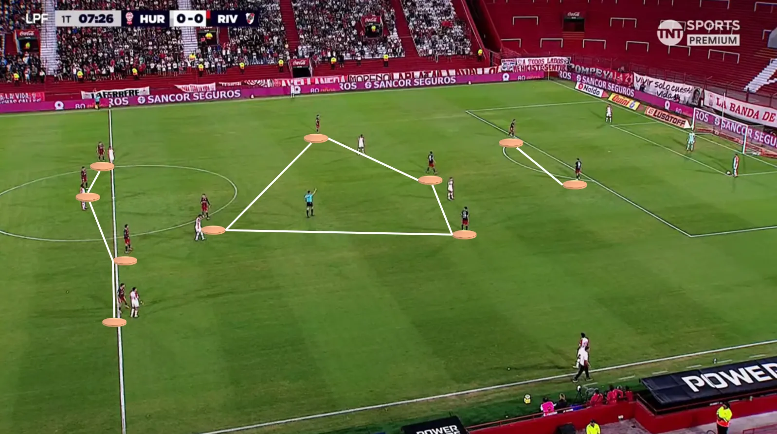 Presión en salida y bloque alto.