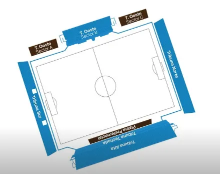 En negro, las nuevas tribunas que tendrá Estudiantes de Río Cuarto.