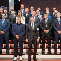 La foto de Claudio Tapia, presidente de AFA, en Conmebol, de la cual River no participó