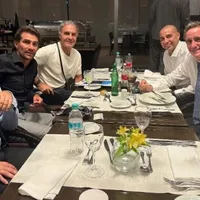 Ex River: Pipino Cuevas y Oscar Ruggeri cenaron con Ponzio, Trezeguet y Villarroel tras el sorteo de la Sudamericana