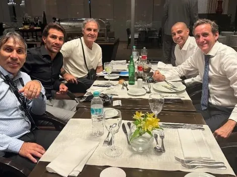 El ex River que acompañó a la delegación en el sorteo de la Sudamericana y cenó con los dirigentes