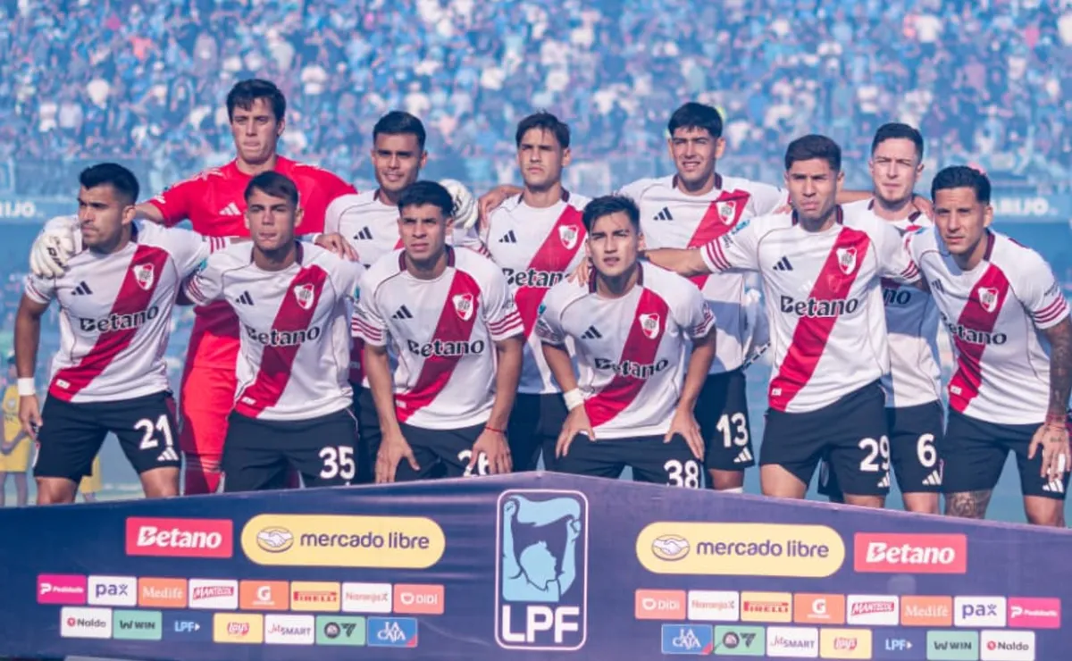 Los once de River que salieron a la cancha ante Estudiantes de Río Cuarto.
