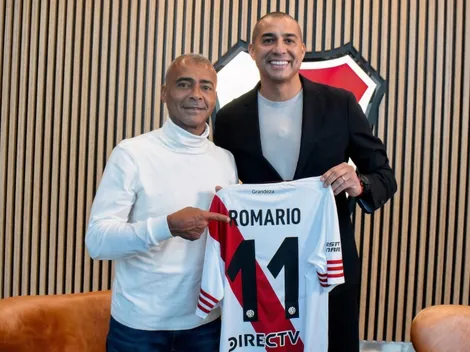 Primer gran cónclave de Trezeguet en su función: se reunió con Romário en River