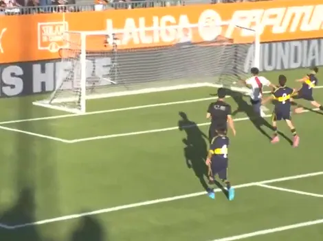 La Sub-12 de River le ganó a Boca en Madrid con un gol sin arquero