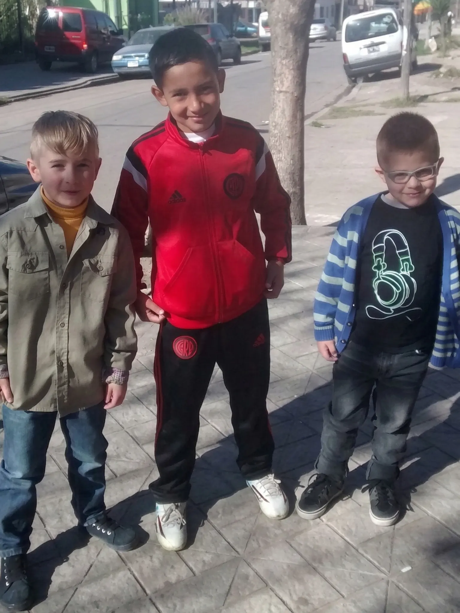 Ramírez con la vestimenta de River en su niñez.