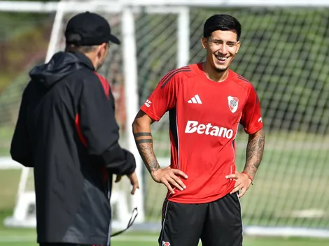 Tobías Ramírez tuvo su primera práctica en River: charla con Coudet y cuándo podría debutar