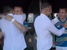 VIDEO: el encuentro y sentido abrazo entre Mastantuono y Demichelis en España