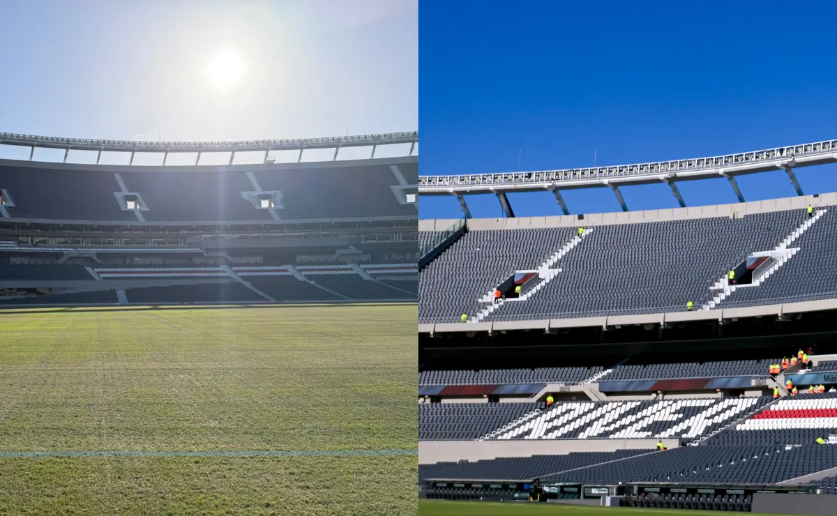 A horas del partido entre River y Belgrano, así está el césped del Estadio Monumental