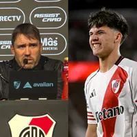 Eduardo Coudet elogió a Juan Cruz Meza en la conferencia de prensa post River 3-0 Belgrano
