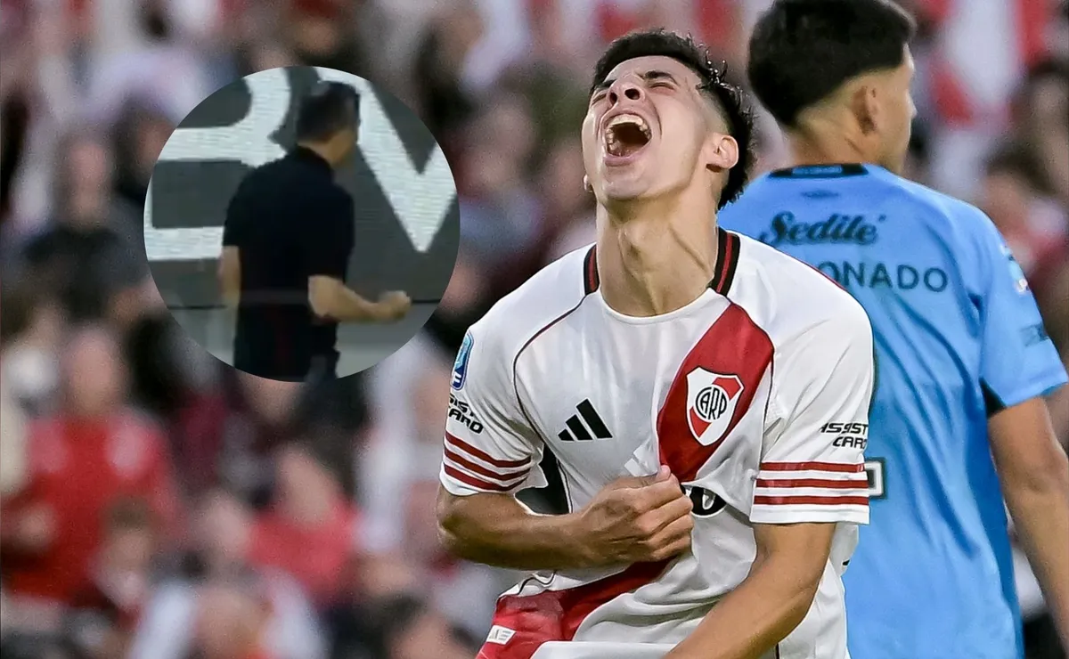 Desahogo: así festejó Coudet el primer gol de Tomás Galván en River ante Belgrano