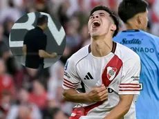 Desahogo: así festejó Coudet el primer gol de Galván en River ante Belgrano