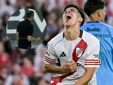 Desahogo: así festejó Coudet el primer gol de Galván en River ante Belgrano