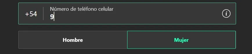 A la hora de colocar el número de teléfono, debe llevar el prefijo +54 que ya queda seleccionado por la propia página, el 911 y luego los ocho digitos de tu número telefónico.