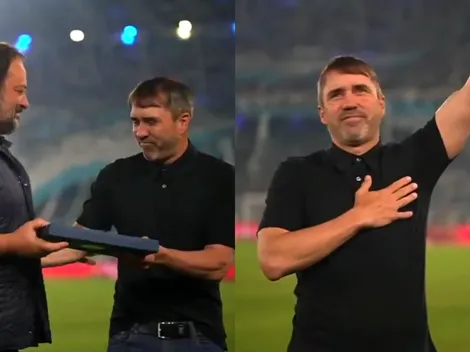 El homenaje de Racing a Coudet y Aníbal Moreno en la previa del partido