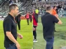 No se vio: el gesto que tuvo Coudet con los hinchas de Racing al retirarse de la cancha