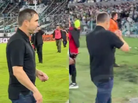 No se vio: el gesto que tuvo Coudet con los hinchas de Racing al retirarse de la cancha