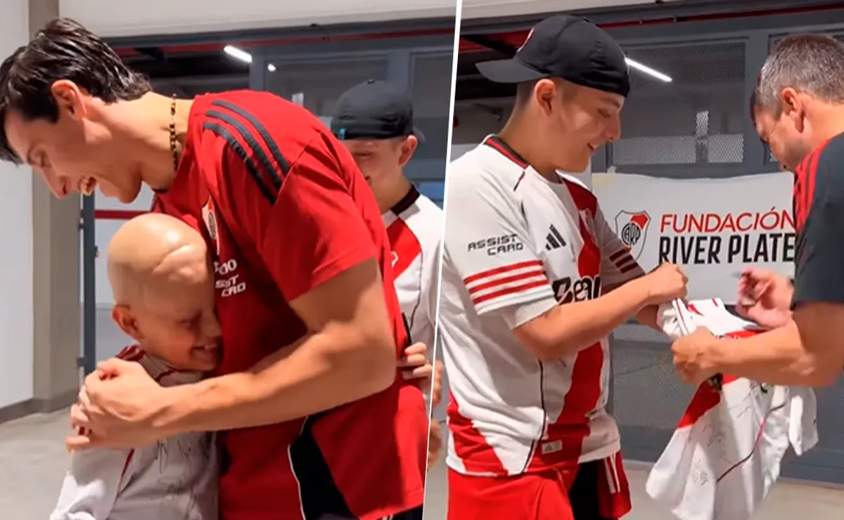 ¡Para emocionarse y aplaudir! El gran gesto de River con dos pacientes oncológicos