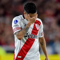 Otro dolor de cabeza para River: Juanfer Quintero fue reemplazado con molestias físicas ante Carabobo