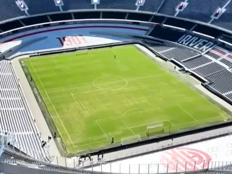 A cinco horas del superclásico, así quedó el campo de juego del Monumental: "No está 10 puntos"