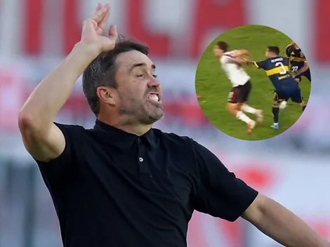 Coudet no quiso hablar del arbitraje pero respondió sobre el penal a Martínez Quarta