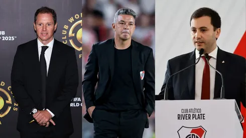 Jorge Brito, Marcelo Gallardo y Stefano DI Carlo.