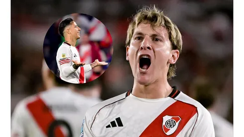 El festejo especial que tuvo Facundo con el 9 lesionado.