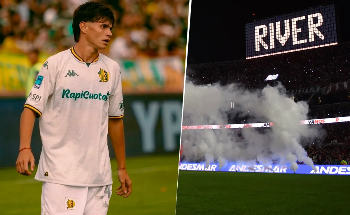 Felipe Anso jugó en el Monumental su segundo partido en Primera.