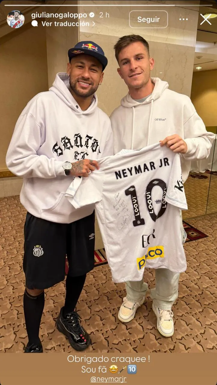 La historia que subió Galoppo junto a Neymar en un hotel de Buenos Aires.