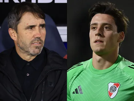 Coudet bromeó sobre el presente de Beltrán y sentenció: "Es el arquero de River"