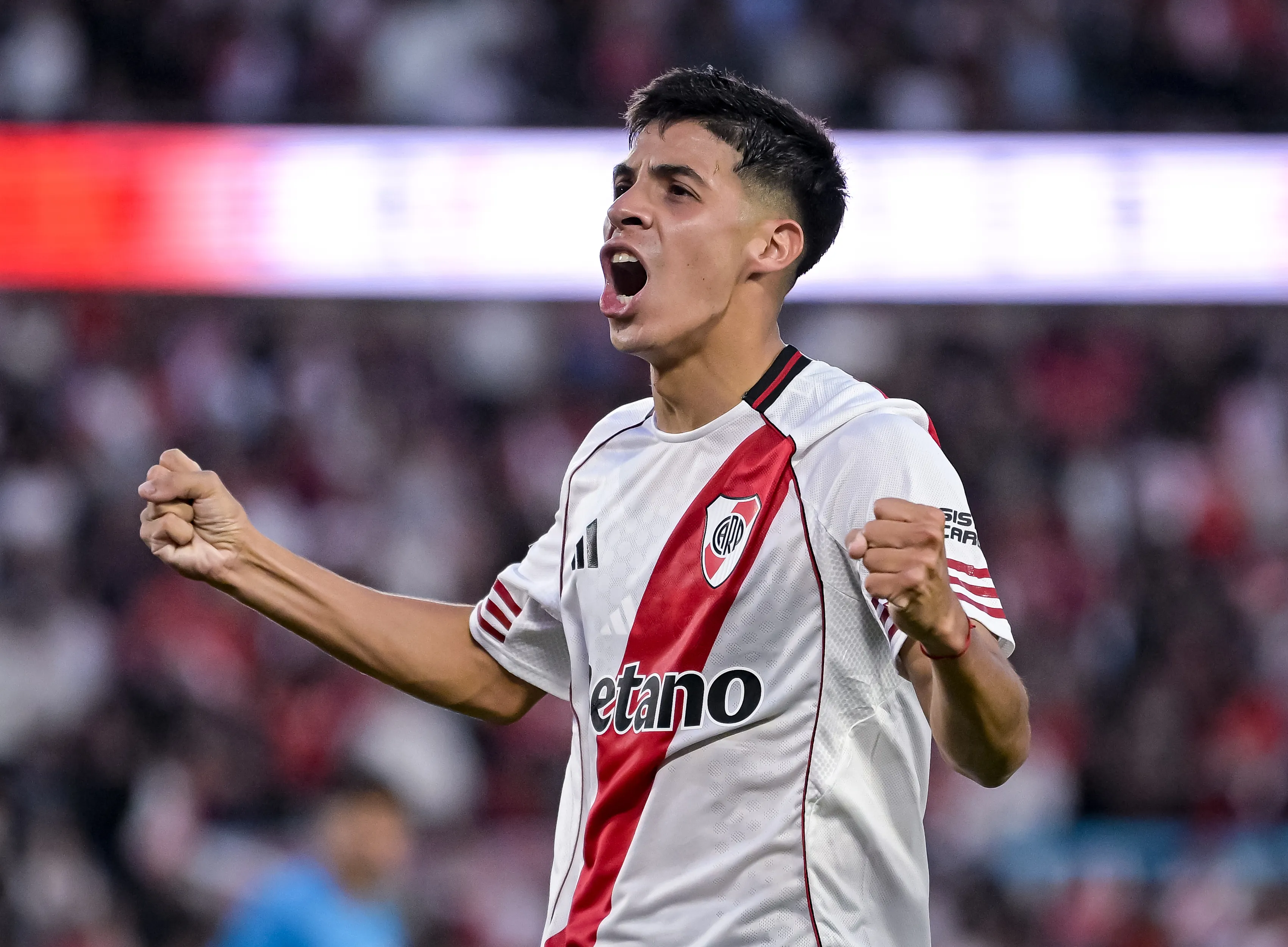 Galván jugó su mejor partido en River ante Belgrano en el Monumental. (Getty Images)
