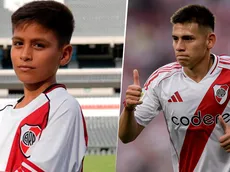 El sobrino del Diablito Echeverri posó en el Monumental con la camiseta de River y se volvió viral