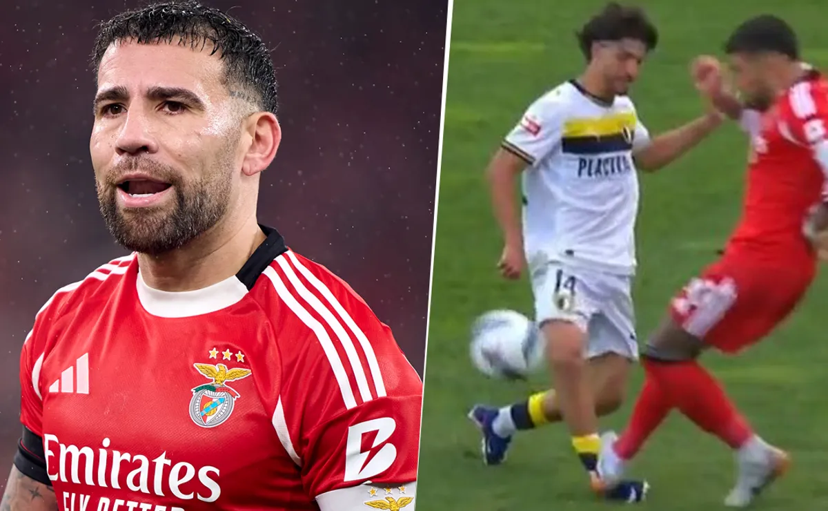 ¡Durísima! La infracción por la que Otamendi fue expulsado en Portugal mientras suena en River