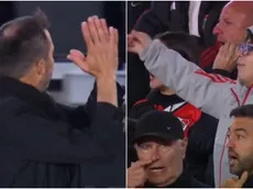 Chacho Coudet explicó su gesto a los hinchas de River en pleno Monumental: "¿Estás loco?"