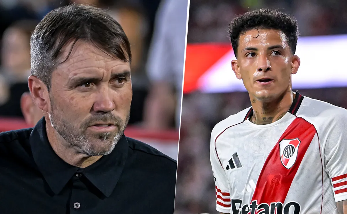 Ante las reiteradas ausencias de Castaño en River, la contundente respuesta de Coudet