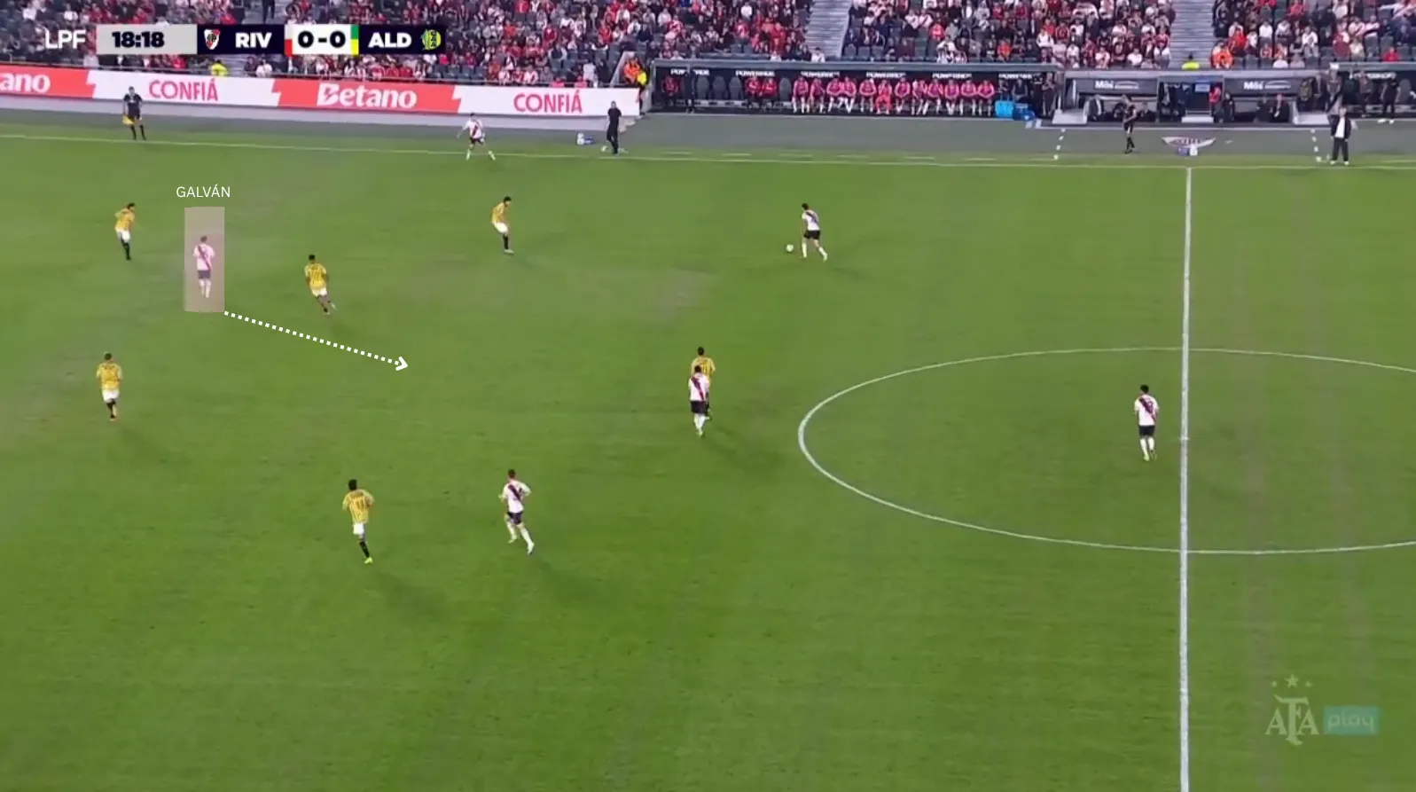 Galván no tiene capacidad para cambiar el ritmo en 3/4 y eso River lo siente.