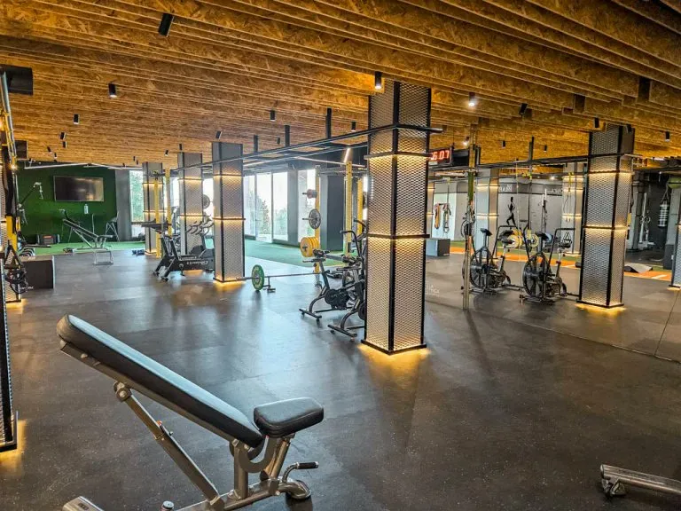 El gimnasio de la Finca Resort.
