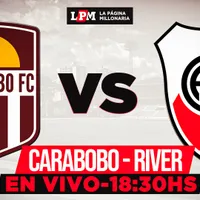 River vs. Carabobo EN VIVO: a qué hora juegan y transmisión exclusiva minuto a minuto