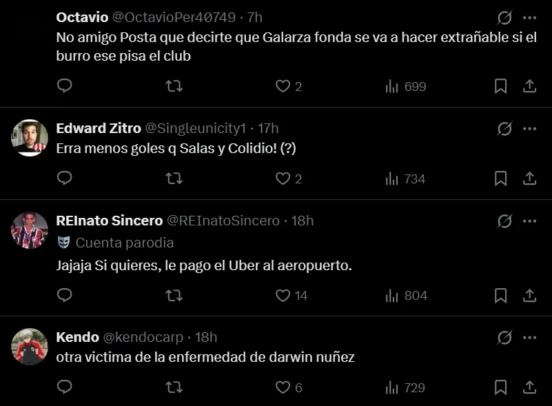 Algunas de las críticas que recibió Canobbio en las últimas horas.