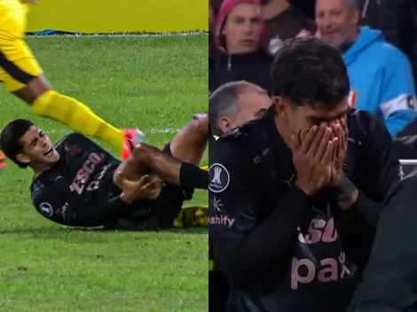¿Grave lesión? Tomás Nasif salió llorando en Platense vs. Peñarol