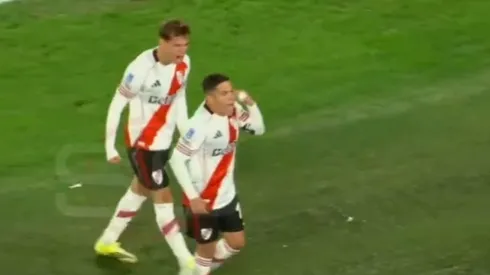 El colombiano se desahogó tras el gol.
