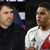 Coudet explicó por qué Juanfer Quintero sigue sin ser titular en River y sorprendió al llenarlo de elogios: “Tiene una cabeza diferente”