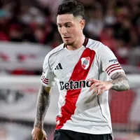 Lesionado y todo, Aníbal Moreno no se pudo contener en los festejos de River y se desahogó después de ser figura